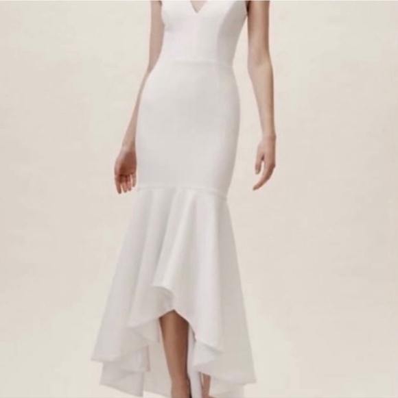 Dress the Population Julia New Size XXL Mermaid Wedding Dress V-Neck White Nwt - Picture 16 of 16